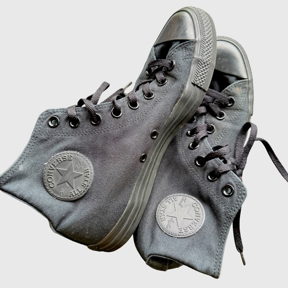 Converse Chuck Taylor All Star Monochrome Black High Top Sneakers M3310 Mens 8.5